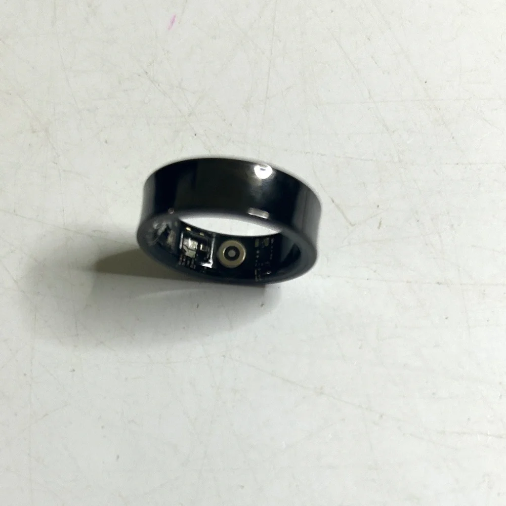 Fitness Ring Health Tracker Black Size 8